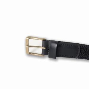 MASSTARD -MESH BELT- BLACK×BRASS　Size：3