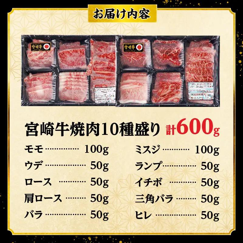 牛肉 宮崎牛 牛肉[焼肉 10種 盛り合わせ]