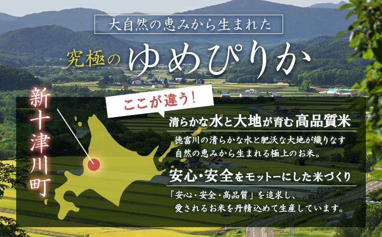令和8年度産 ゆめぴりか 精米 定期便 6回 15kg  ｜ オンライン 申請 ふるさと納税 北海道 新十津川 北海道産 米 ブランド ブランド米 お米 北海道米 道産米 道産 ご飯 ごはん 美味しい