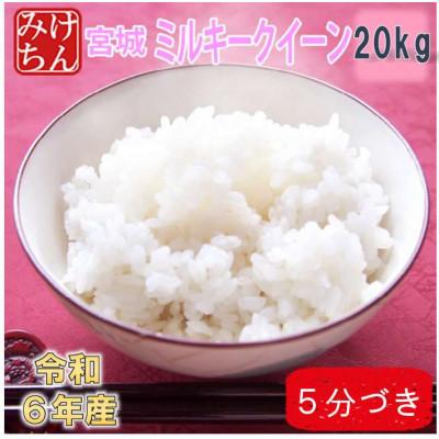 ふるさと納税 村田町 令和6年産　宮城県産ミルキークイーン20kg　5分づき　精米