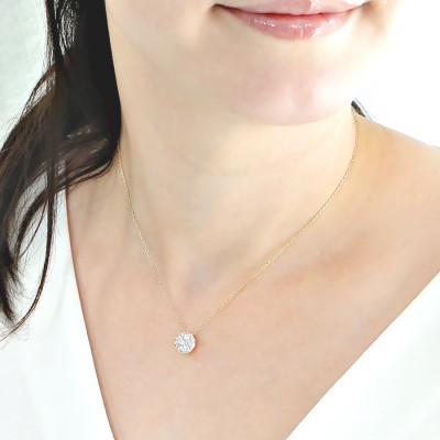 ふるさと納税 韮崎市 ネックレス K18YG ゴールド ダイヤモンド 1.0ct ドーム パヴェ【f025-k18yg】 |  | 02