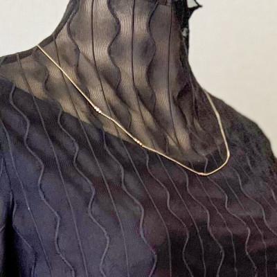 ふるさと納税 大津市 【10金 ラボダイヤネックレス 0.315ct】60cm ステーションデザイン 優しい透明感 K10 |  | 01