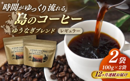 【全12回定期便】Fuuki Coffee　Roaste　Coffee　Beans ゆうなぎブレンド2パック【冨喜】 [RBO027]