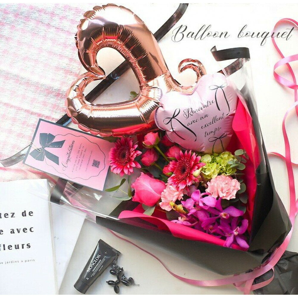 【ふるさと納税】Vivid Balloon ビビッドバルーン 誕生日 花束 生花 ギフト プレゼント 花束 送料無料 フレンチスタイル ブーケ 花 フラワー 誕生日 成人式 卒業祝い 初節句 ひな祭り バレンタイン お返し お母さん 結婚 送別 退職 バラ 薔薇 ギフト 記念日 お祝い