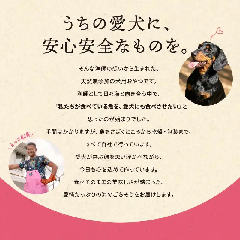 秋田県 金浦産「えっこ船長が愛犬のために作った。海の天然おやつ　サメ皮ガム 30g×3パック」【 加工品 魚介 ペット 珍味 サメ 犬 ジャーキー おやつ 秋田 にかほ】