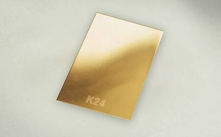 FYN5-005 西川町 工芸品 純金(K24) ガッさんプレート 1.0g 純金 金金 金 24金 K24 K ゴールド 日本製 ハンドメイド 手作り 置物 オブジェ 貴金属 ジュエリー 贈答 贈り