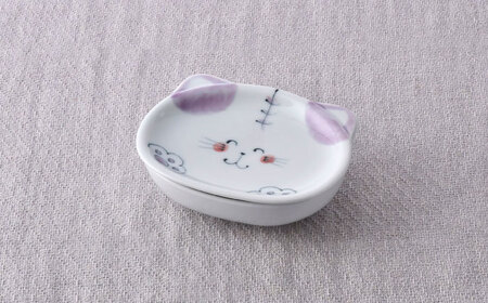 【波佐見焼】ねこ かわいい動物型の蓋物 ペアセット【松幸陶芸】[HB57]