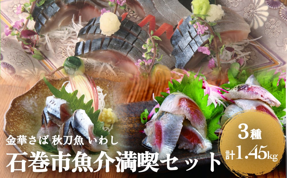
            金華さば 秋刀魚 いわし 石巻市魚介満喫セット 鯖 サバ サンマ さんま 鰯 イワシ セット フィレ 切身 魚 魚介 海鮮 魚介類 急速冷凍
          