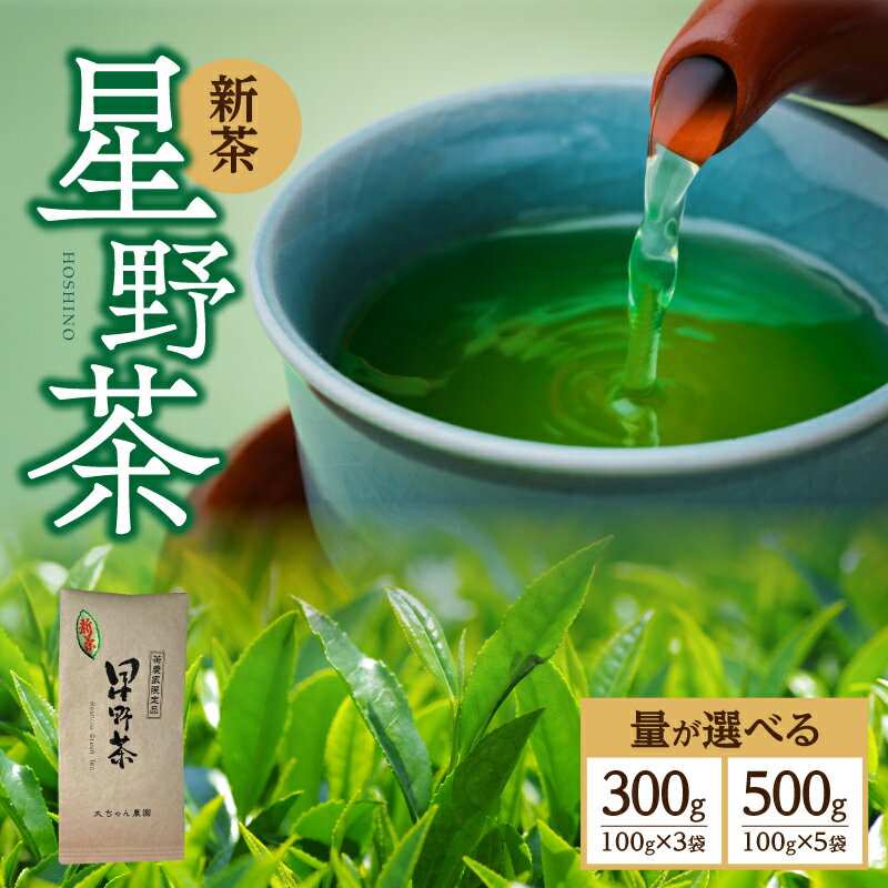 【ふるさと納税】【先行予約】【選べる内容量】星野茶（300g・500g）【2026年5月下旬発送】 お茶 緑茶 一番茶 茶葉 かぶせ茶 旨味 甘み 福岡県 八女市 星野村