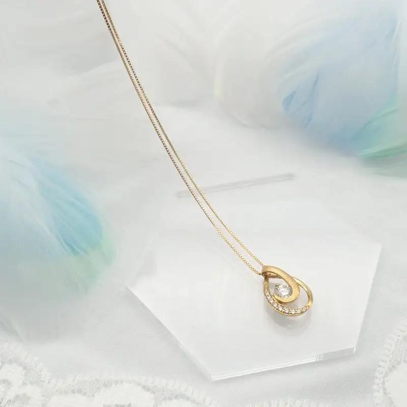 K18 0.3ctUP ダイヤモンド ペンダントネックレス　 HH-019761 SWBT021-k18