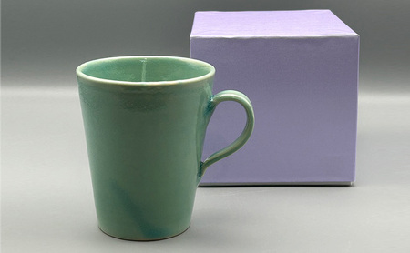 青釉 マグカップ 陶器 化粧箱入り 食器 食洗機可 食洗器 コップ ギフト 贈答 日本製 兵庫県 洲本市 淡路島
