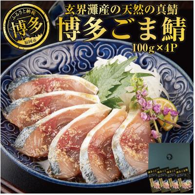 ふるさと納税 福岡市 玄界灘産 天然真鯖 博多ごま鯖　400g(100g×4パック) JX08