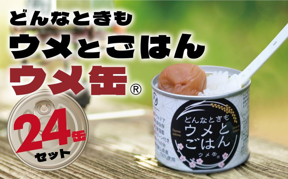 
どんなときも梅とご飯 ウメ缶 24缶セット 非常食 保存食 備蓄 非常食セット 防災グッズ 防災 アウトドア キャンプ 缶詰 紀州南高梅 梅干し アルファ米 ご飯 和歌山県 白浜町 ふるさと納税 5年保存
