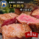 【ふるさと納税】牛肉 黒毛和牛 サーロイン ステーキ 【上州和牛】 数量 限定 ブランド 牛 1kg (250g×4枚)国産 特産品 贈答用 ギフト プレゼント キャンプ ソロキャン バーベキュー 送料無料 群馬 県 千代田町