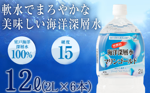 【ふるさと納税】ミネラルウォーター こじゃんと飲んでみんかよセット 2L×6本 硬度15 水 ペットボトル マリンゴールド 飲料水 災害用 避難用品 高知県 室戸市 国産 送料無料