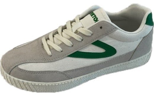メンズスニーカー　TMS1535 （ホワイト・グリーン、25.5cm）