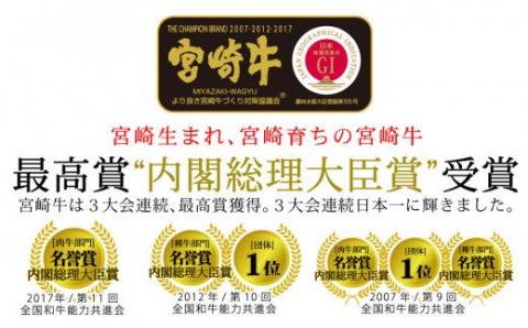宮崎牛 リブロース ステーキ 400g (200g×2)【肉 牛肉 国産 黒毛和牛 肉質等級4等級以上 4等級 5等級 ステーキ】
