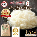 【ふるさと納税】【令和6年産新米】【一等米】いっちょらい 精米 5kg ／ 福井県産 ブランド米 ご飯 白米 お米 コメ 新鮮 大賞 受賞 新米 福井県あわら産