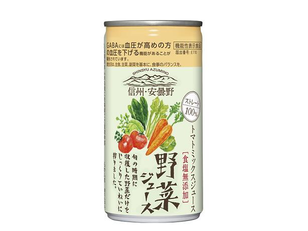 【ふるさと納税】 信州・安曇野野菜ジュース（無塩）【数量限定】 【飲料 野菜 トマト ジュース フレッシュ 自然の恵み 健康 飲みきりサイズ 長野県 安曇野市 信州】