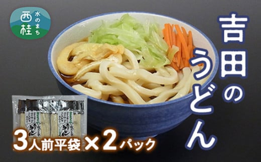 No.353 吉田のうどん3人前平袋×2パック（3人前×2パック） ／ セット 饂飩 乱切り麺 山梨県 特産品