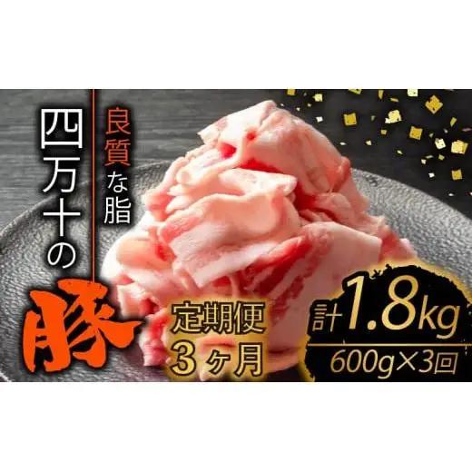 【 豚肉切り落とし 】 豚肉定期便 3回 (600gx3)