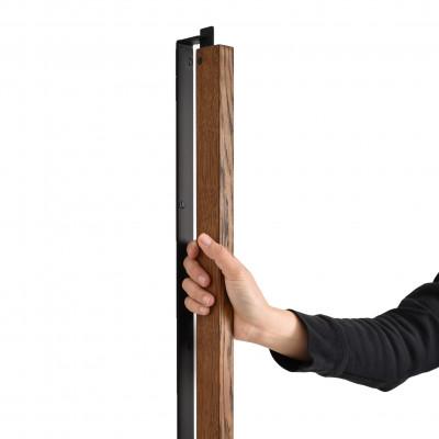 ふるさと納税 木津川市 【ブラック/ブラウン色 木製手すり+アイアンフレーム】 アローハンドル 75cm