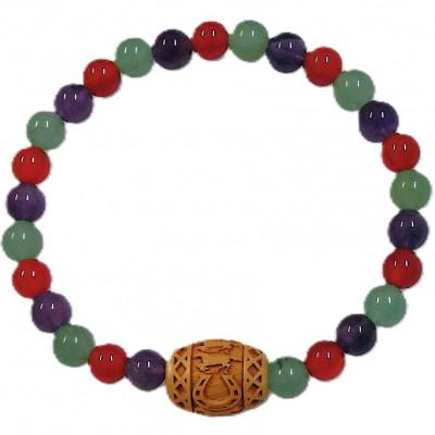 ふるさと納税 和泉市 万事が馬九(うまく)行く九頭の馬3色柘植(つげ)ブレスレット