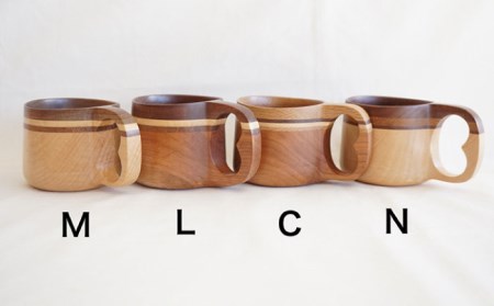 wooden 木製 マイ マグカップ (M) ククサ【木の工房あんくるうっど】[NC09] 