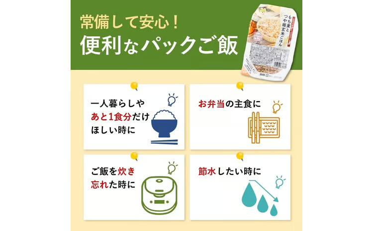 FYN6-382 【定期便6回】山形県産 特別栽培米使用！もち麦とつや姫玄米ごはん 12個×6回 合計72個 GABA入 レンジで2分 パックごはん パックライス 玄米 つや姫 つやひめ 銘柄米 ブラ