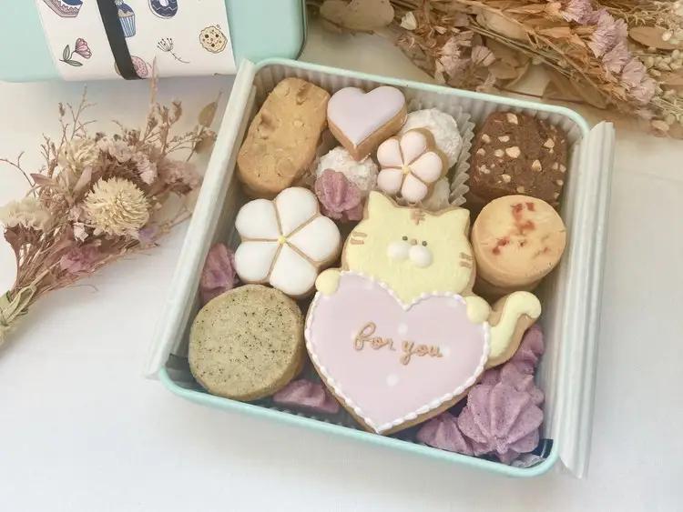 【studio chaleur+】可愛いトラネコ♡のクッキー缶 | クッキー クッキー缶 クッキーボックス クッキーBOX cookie お菓子 缶 詰め合わせ アソート スイーツ 洋菓子 猫 ネコ 