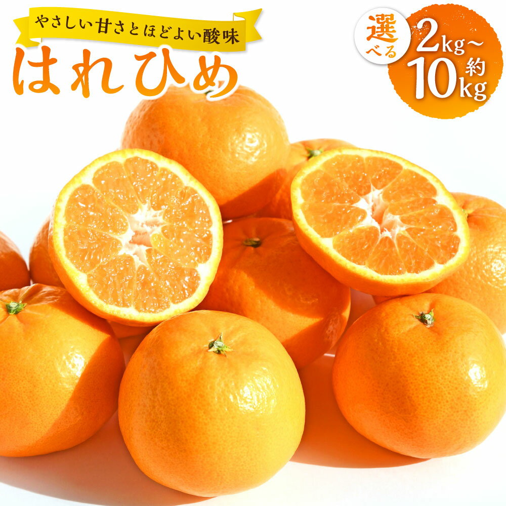 【ふるさと納税】はれひめ M～3L混合 ＜選べる内容量＞【やさしい甘さとほどよい酸味】 約2kg / 約4kg / 約5kg / 約10kg 柑橘 かんきつ フルーツ くだもの 果物 果実 デザート 国産 愛媛県産 送料無料 【2027年1月上旬～2月上旬発送予定】（1058）（1059）（1060）（1061）