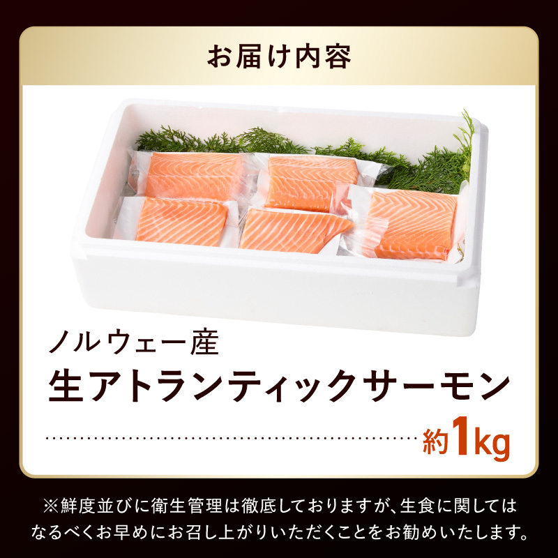 いっちゃんええ【ノンフローズン】生サーモン 全て手作業 約1kg_FJ1001_イメージ4