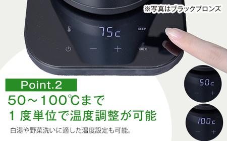 温度調節機能付き電気ケトル(1200W/0.8L) EGL-C1281【グレージュ】77751 F4N-0706