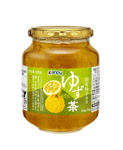 国産ゆず茶 600g　1ケース(12本入り) 兵庫県 丹波篠山市  カンピー ドリンク