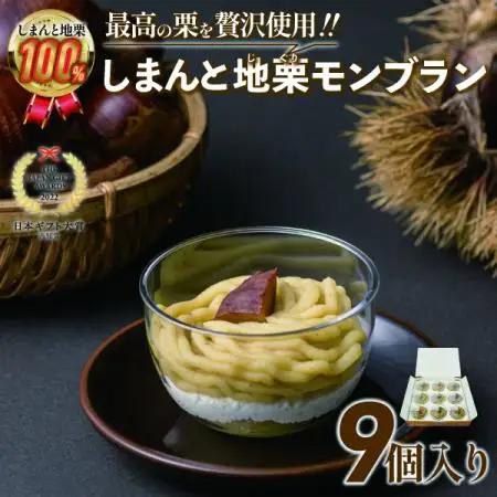 【新栗】【添加物不使用】しまんと地栗モンブラン（9個入）栗のおいしさを追求！／Qdr-209 モンブラン