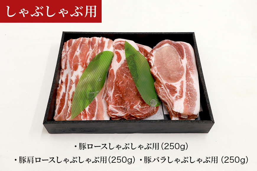 ブランド豚「ばんぶぅ」化粧箱入りギフト 2種（鍋用、しゃぶしゃぶ用）計1.5kg 冷凍便 1.5キロ 大容量 たっぷり 豚肉 豚ロース 豚肩ロース 豚バラ肉 豚ばら肉 スライス うす切り 薄切り 豚し