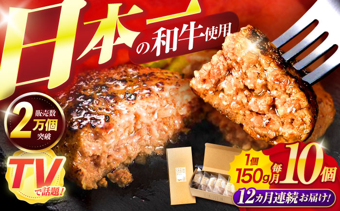 
            【12回定期便】ながさきふわとろハンバーグ 150g×10個入 / ハンバーグ はんばーぐ 肉 牛肉 豚肉 おかず 惣菜 定期便 / 諫早市 / ワールド・ミート有限会社 [AHBG012]
          