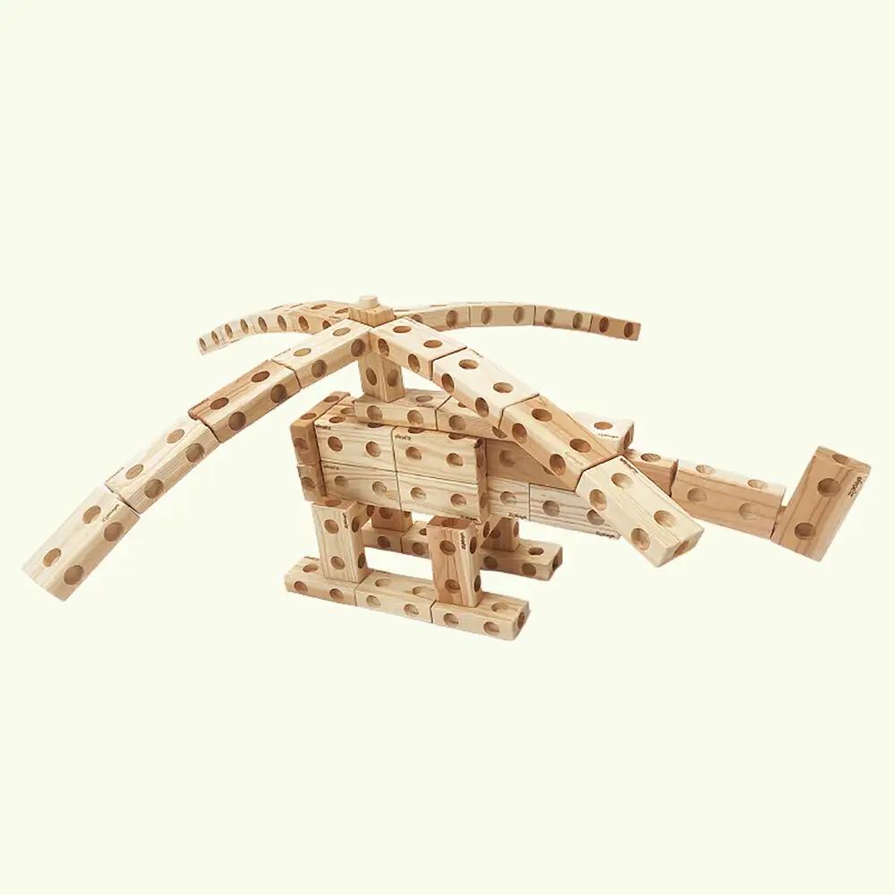 木製ブロック ズレンガ 50ピース[AQBH011] 木 おもちゃ ブロック
