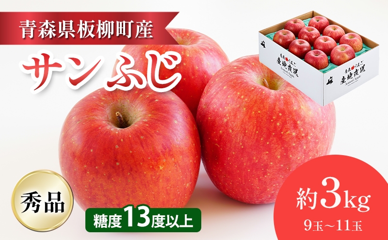 
            【園地指定・情熱サンふじ】糖度13度以上/約3kg/秀品/サンふじ　青森県　りんご　リンゴ　林檎　フルーツ　くだもの　果物
          