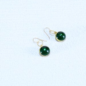 アクセサリー 金彩ピアス（カラー：グリーン）