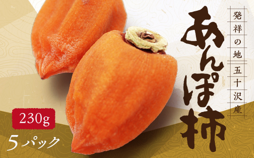 
                  五十沢のあんぽ柿 230g×5パック あんぽがき かき ドライフルーツ フルーツ 果物 くだもの 福島県産 国産 F20C-249
                