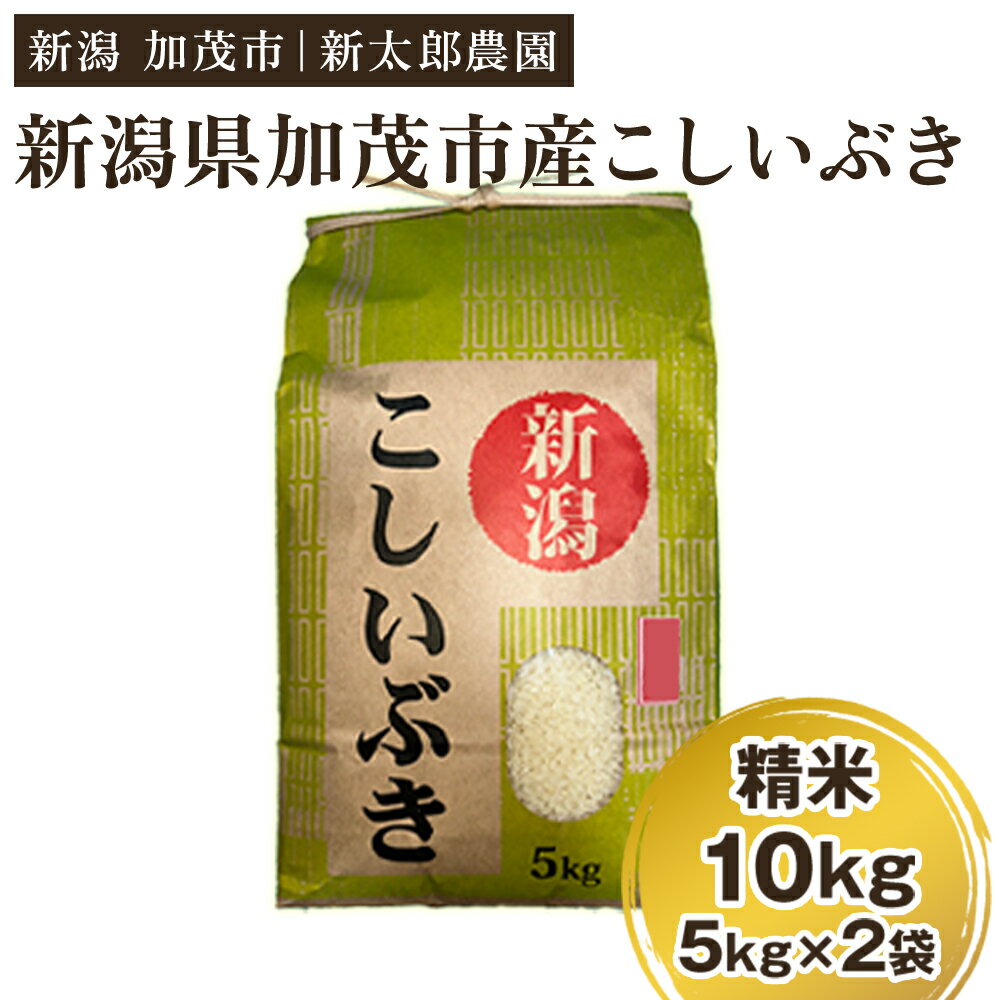 【ふるさと納税】【令和7年産新米】新潟県加茂市産こしいぶき 精米10kg（5kg×2袋） 《順次出荷》 コシイブキ お米 ライス ごはん ご飯 新潟米 新潟産 加茂市産 新太郎農園
