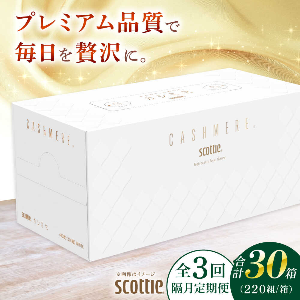 【ふるさと納税】【全3回定期便(2ヵ月に1回)】K03 クレシアギフト カシミヤ スコッティ 10箱 ティッシュ ペーパー【日本製紙クレシア株式会社】開成町 ティッシュ ティッシュペーパー まとめ買い ボックスティッシュ[BDAM033]