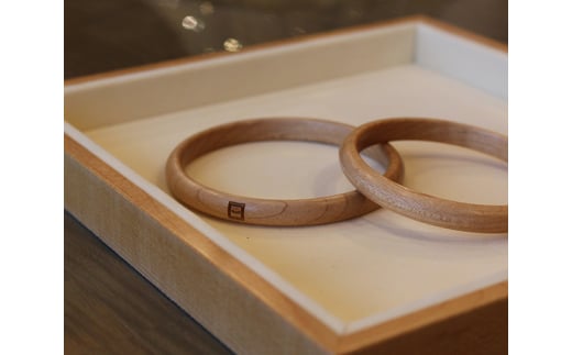 SHINBEY　バングル　ナチュラル　L ／ ファッション アクセサリー 木製 無垢材 広島県 No.182