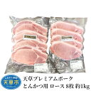 【ふるさと納税】豚肉 豚ロース とんかつ用 小分け 約 1kg 8枚 産地直送 プレミアムポーク とんかつ 自社農場 自社加工 柔らか あっさり ほのかな甘み 熊本県 天草 食品 お取り寄せ グルメ お取り寄せグルメ 送料無料