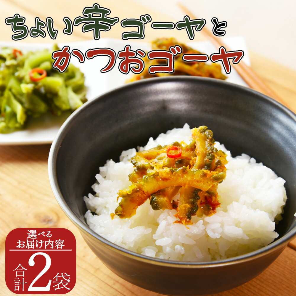 【ふるさと納税】 ＜ちょい辛ゴーヤとかつおゴーヤ 合計2袋＞選べる お届け内容 ※入金確認後、翌月末迄に順次出荷します。 お漬物 つけもの おつまみ ピリ辛 かつおぶし かつお節 料理 一品 夕食 お弁当 ご飯に合う 夏野菜 宮崎県産 向栄食品工業 宮崎県 国富町【常温】