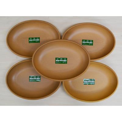 ふるさと納税 海南市 こもれび　木目調オーバルプレートNA　5個入