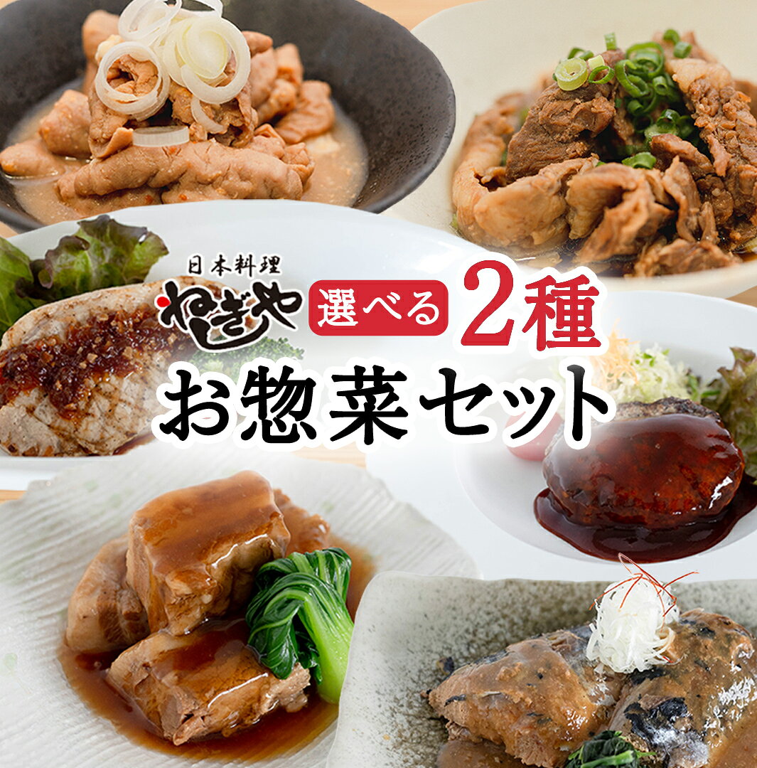 【ふるさと納税】「日本料理ねぎしや」2種 お惣菜セット 豚 角煮 さば 鯖 味噌煮 さばの味噌煮 牛 もつ ハンバーグ ポークソテー グルメ おかず 贈り物 簡単調理 おつまみ 冷凍 柔らか 肉 惣菜 お惣菜 和惣菜 日本料理 洋食 お得 魚 肉 セット レンチン レンジ