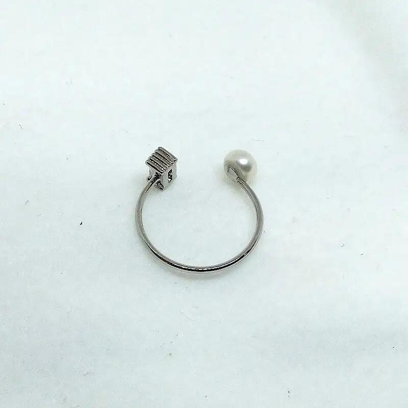 2198 真珠リング・バケットカットR（淡水本真珠・ボタン）贈り物　かわいい カジュアル エレガント アクセサリー