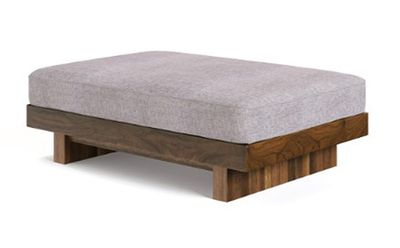 デニッシュ オットマン 9060 H340 WN FLORUS シルバー 家具 インテリア ウォールナット 送料無料  ハード